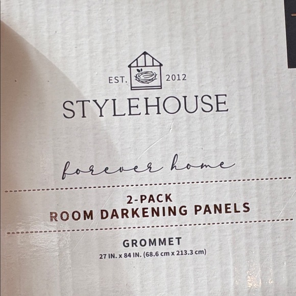 4x Stylehouse Beige Room Darkening Curtains - Picture 2 of 3